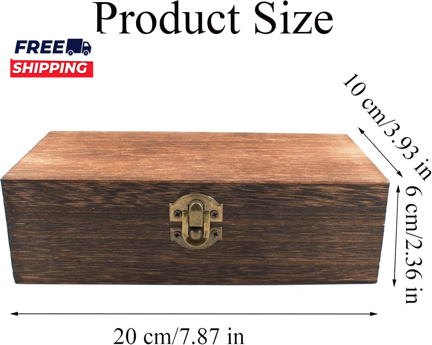 Wood Storage Box with Lid Solid Wood Container Box Decorative Table Large