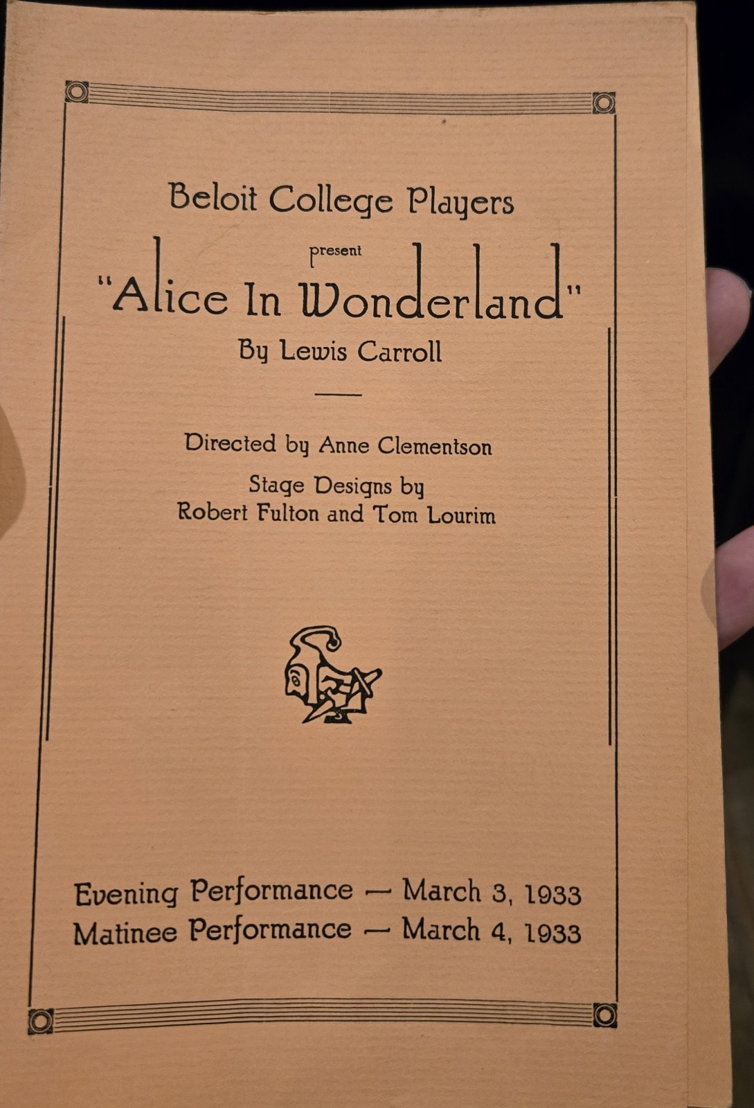 Vintage 1933 Beloit College Paper Ephemera Lot Programs, Maps Commencement Plays