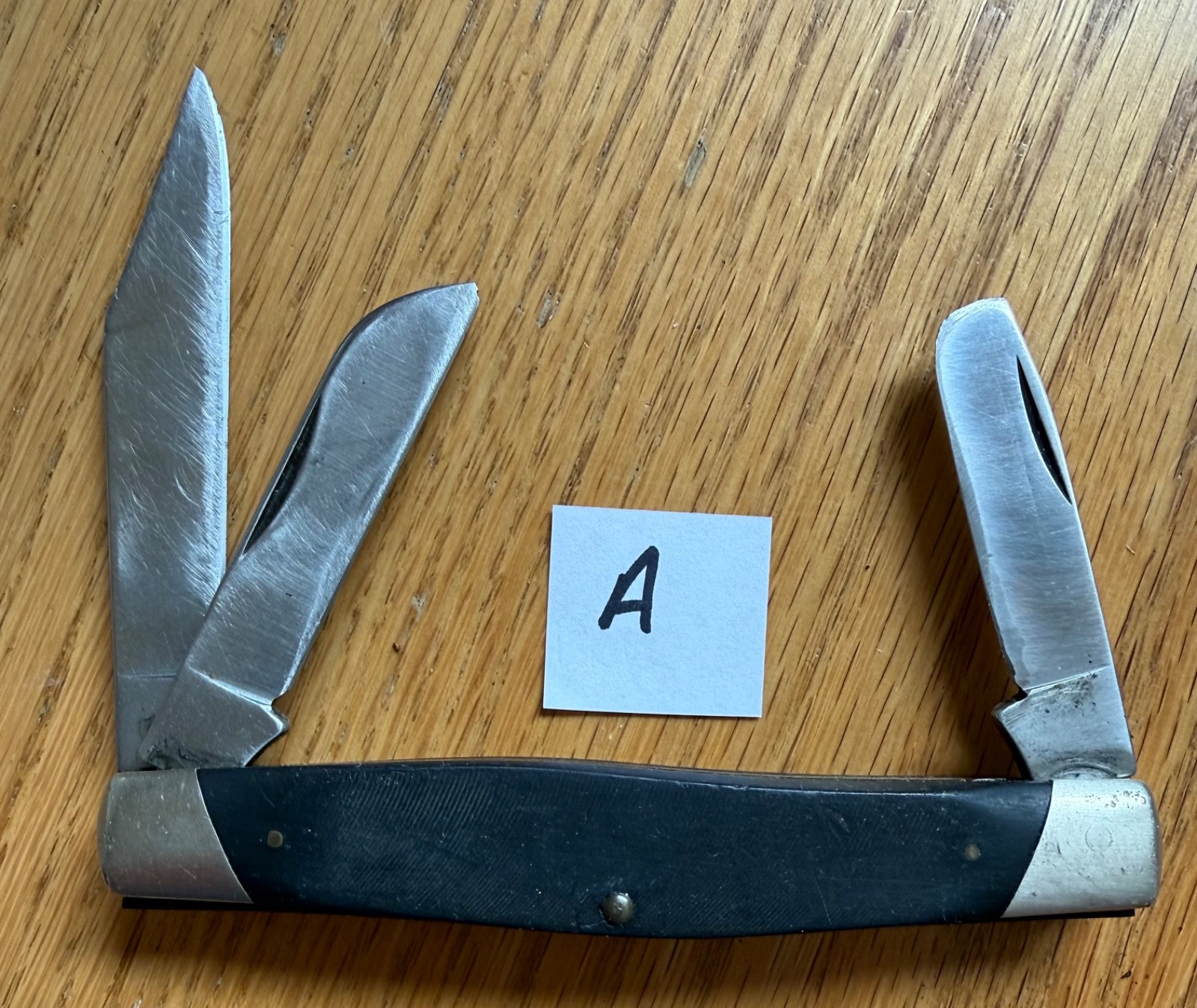 EARLY NO PATTERN NUMBER BUCK 301 STOCKMAN KNIFE USED N15*