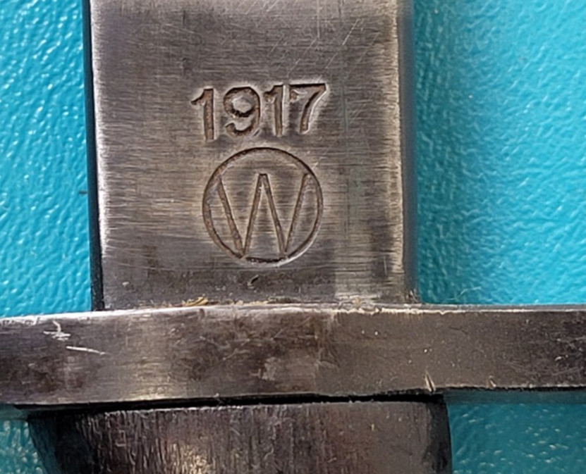 Superb WWI US Model 1917 Winchester Bayonet + Grafton & Knight Scabbard TR1369