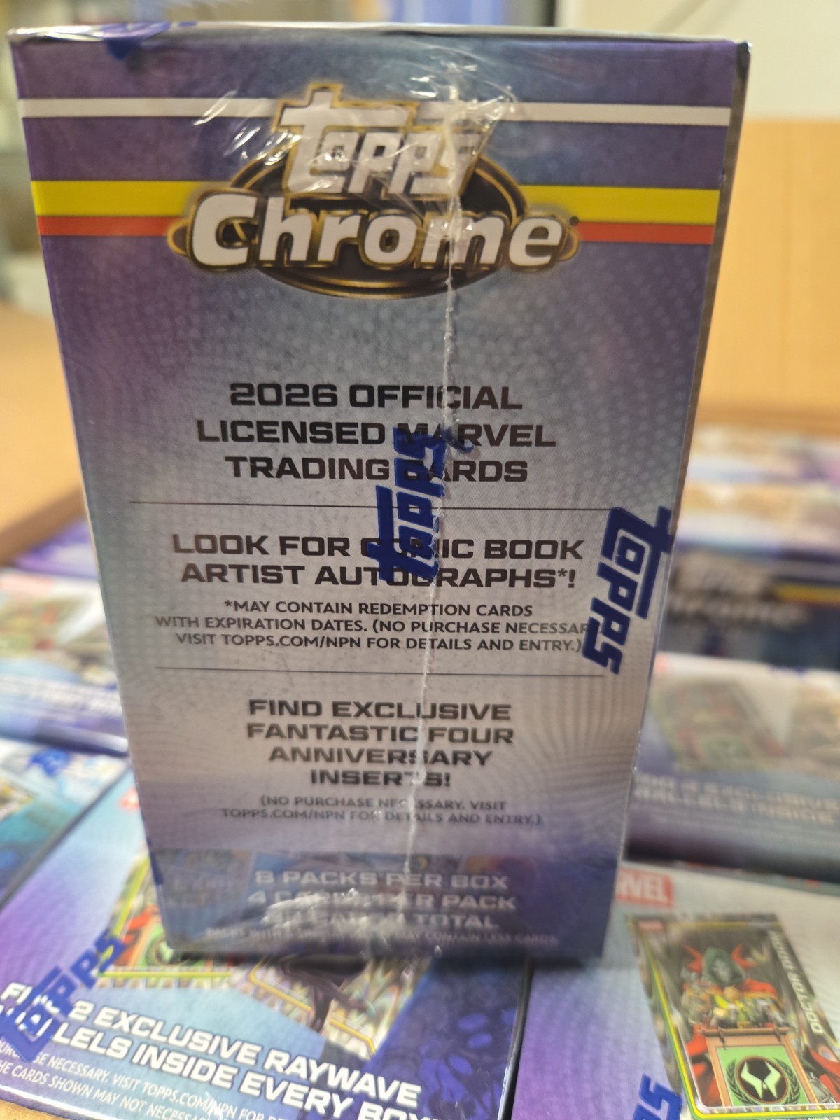 Topps Chrome MARVEL 2026 blaster Value Box factory sealed 8 Packs