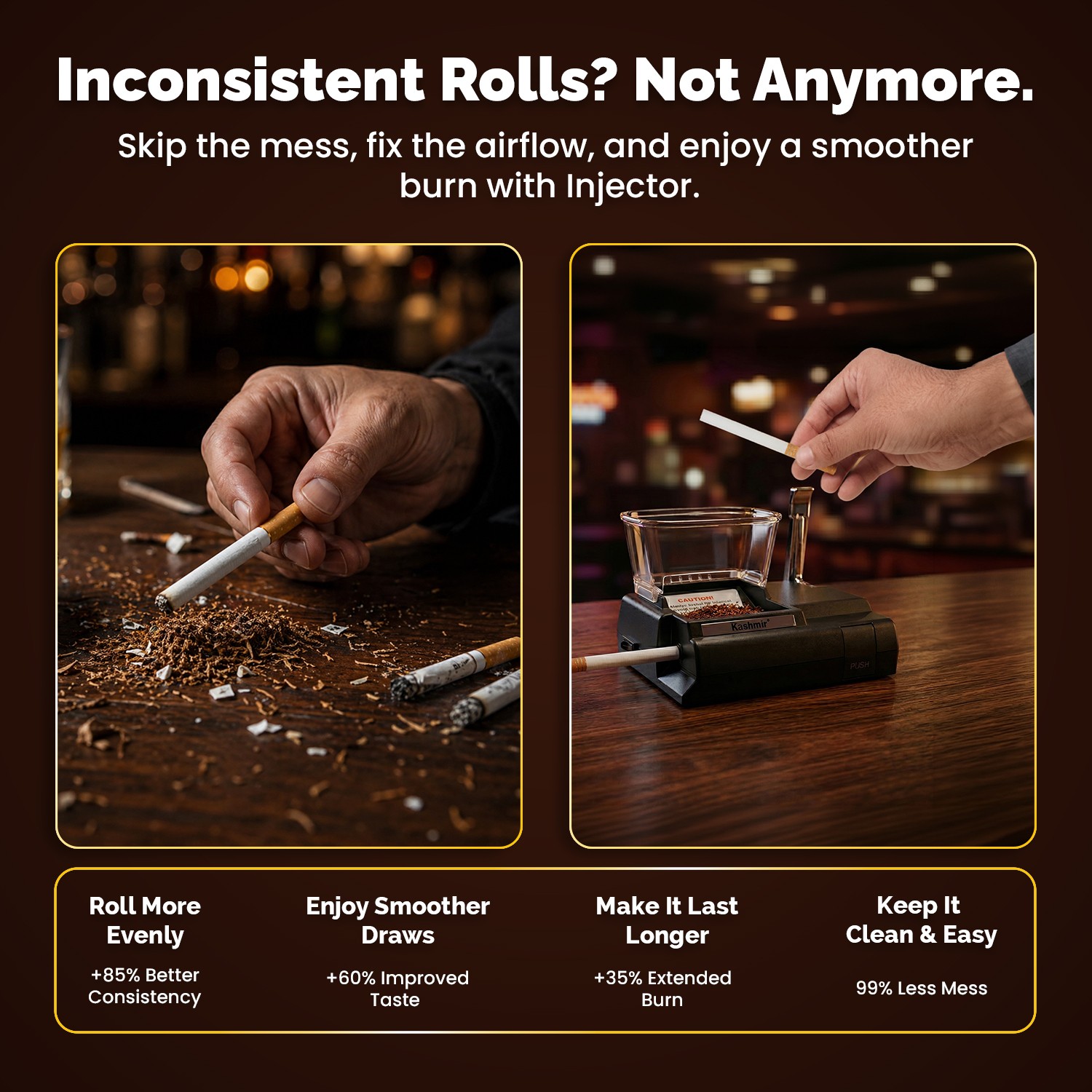 Electric Cigarette Injector 100mm Size tubes Cigarette Rolling Machine -Kashmir