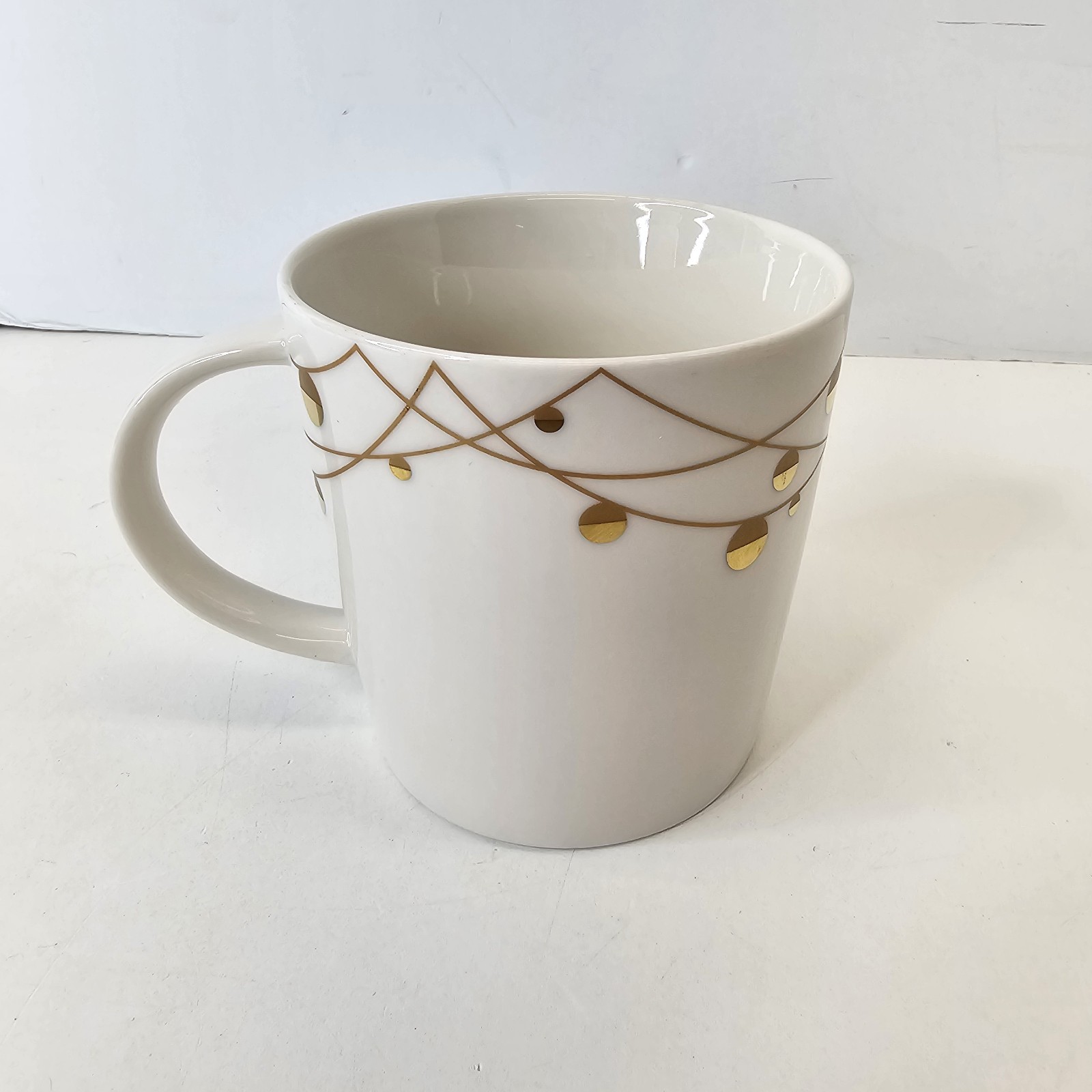 Starbucks 2012 Holiday Ornaments White Porcelain Bone China Mug 14 Oz