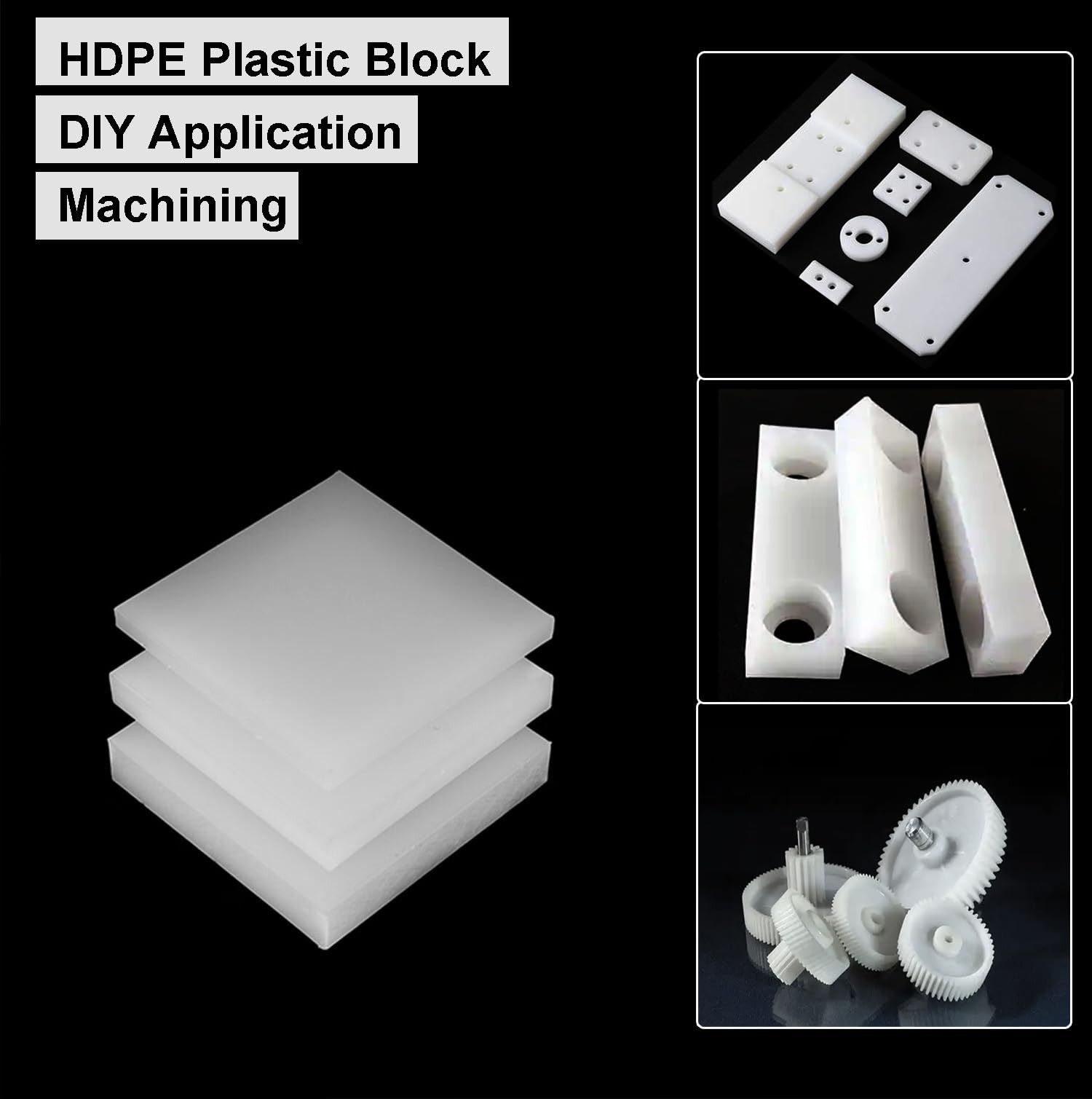 High-Density Polyethylene (HDPE) Plastic Sheet 1/4″ Thick 8″ X 12″- White HDP…