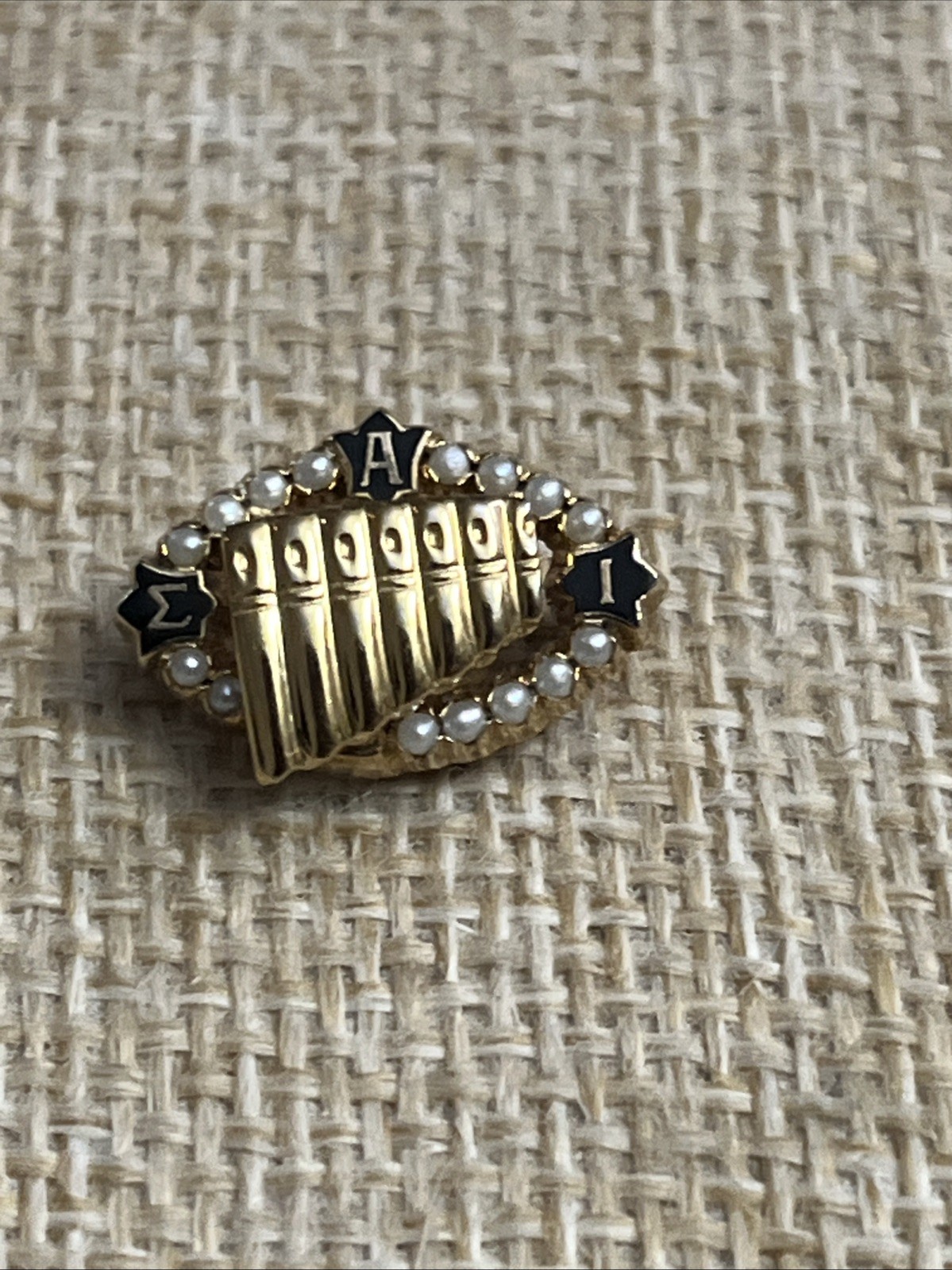 Vintage Sigma Alpha Iota ΣΑI Music Fraternity Member Pin Badge