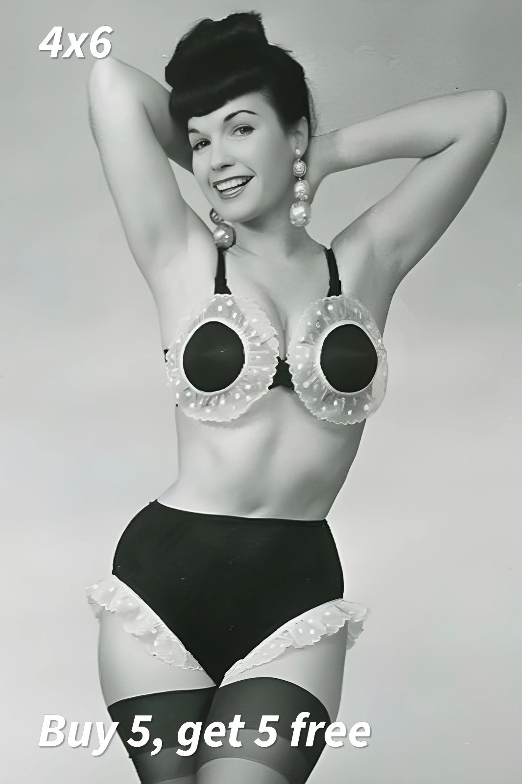BETTIE PAGE 4×6 Photo Stunning Cult Legend Hollywood Publicity Still RP Art