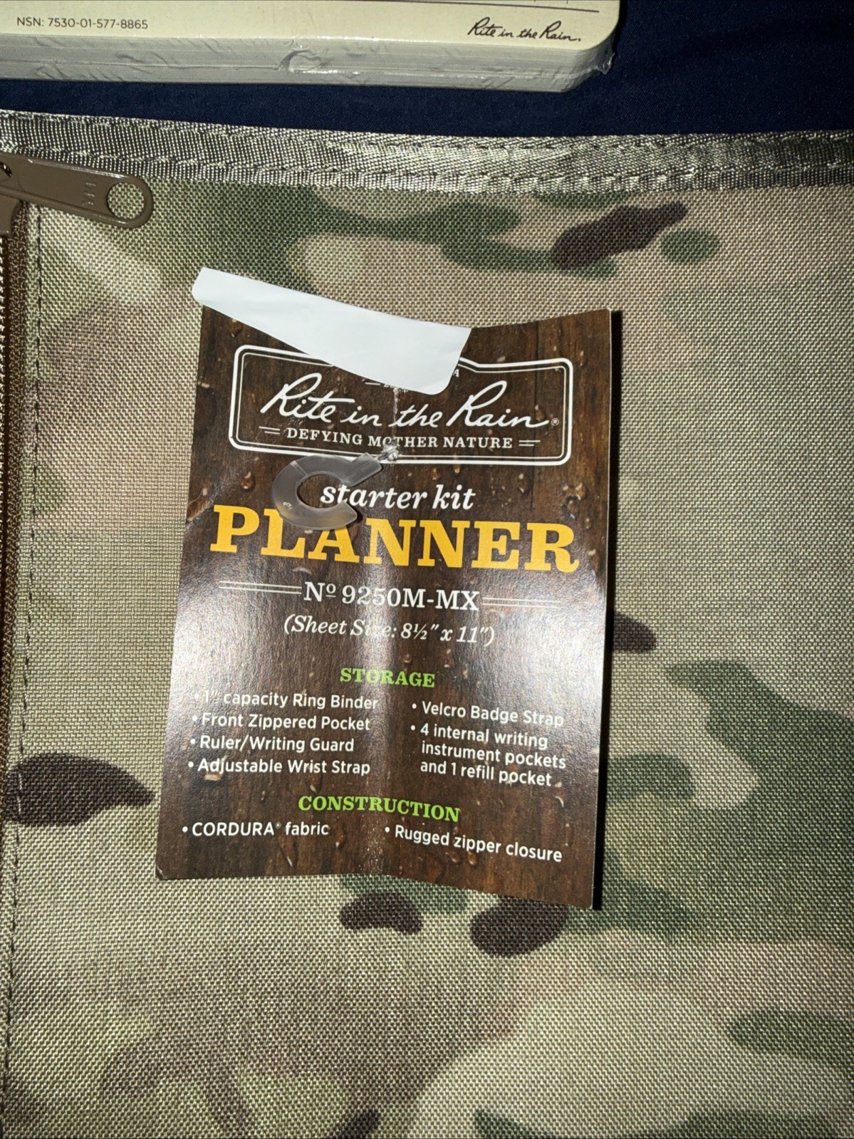 USGI RITE IN THE RAIN 8.5 * 11 TACTICAL FIELD PLANNER WITH LOOSE SHEETS NWOT