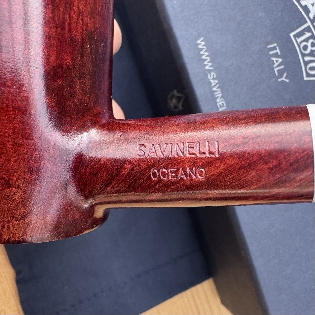 Savinelli Oceano Smooth Poker (311 KS) 6mm Filter Pipe – New