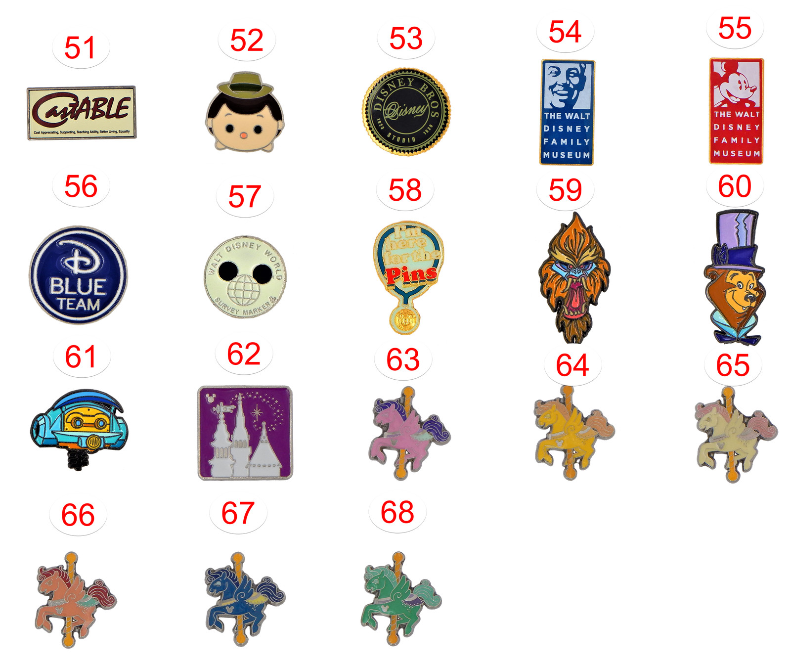 Individual Pin Walt Disney World Parks Theme Specific Trading Pins ~ Brand New
