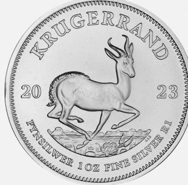 2023 South Africa 1 oz .999 Fine Silver Krugerrand Coin BU In Stock