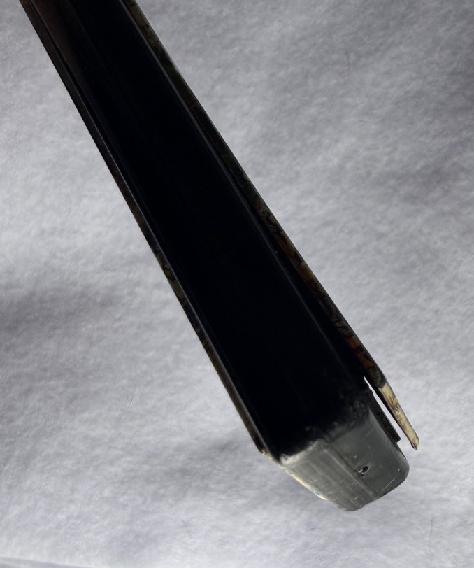 Vtg Japanese Stainless Letter Opener decorated Enamel Handle.
