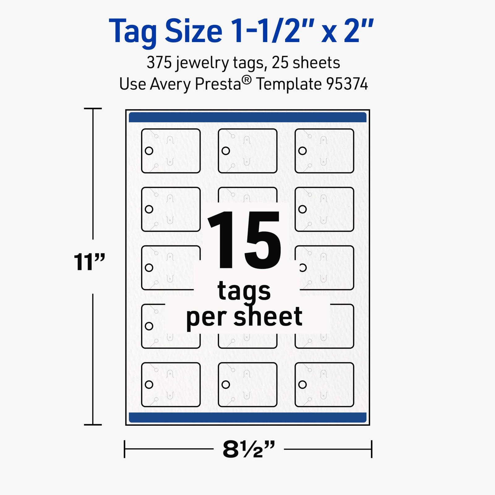 Avery Printable Rectangle Rounded Jewelry Tags Sure Feed Technology 1.5 X 2