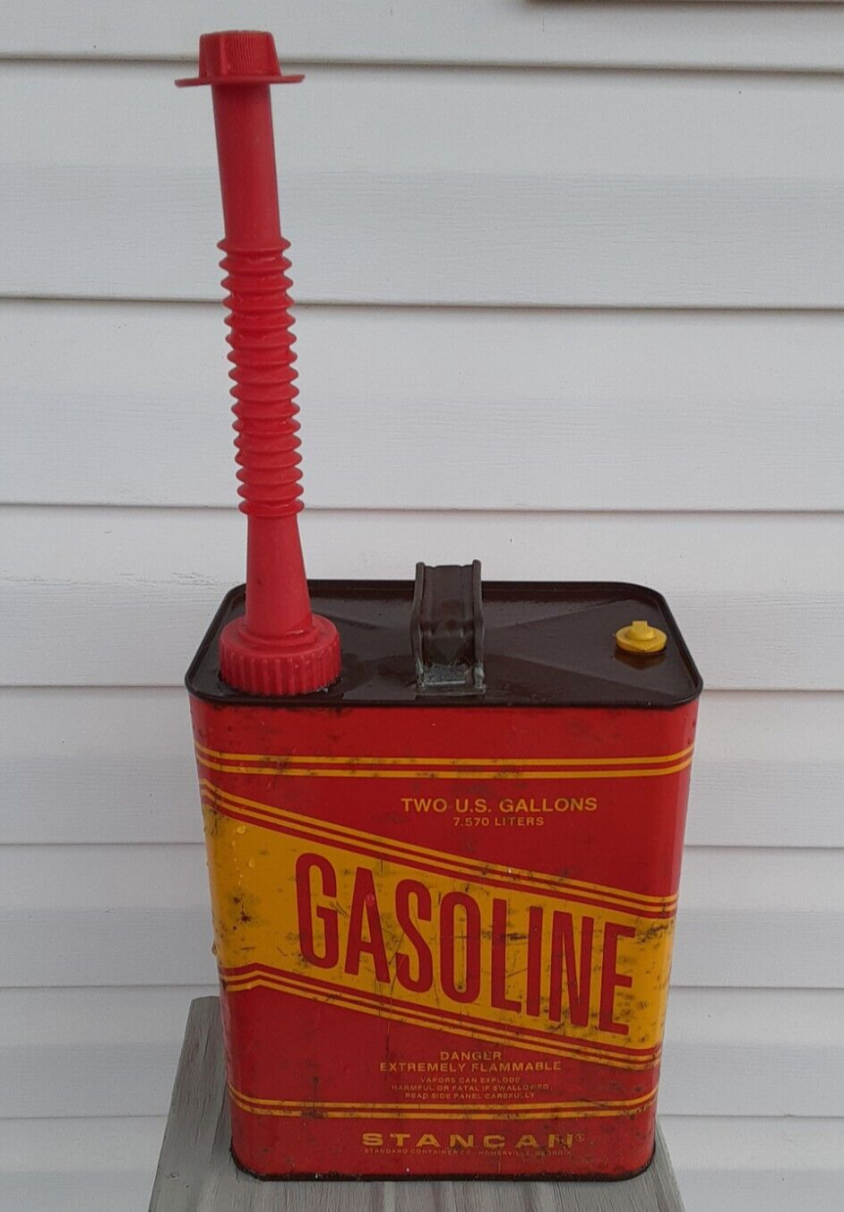 STANCAN Vintage 2 Two Gallon Metal Gas Can Fuel Container