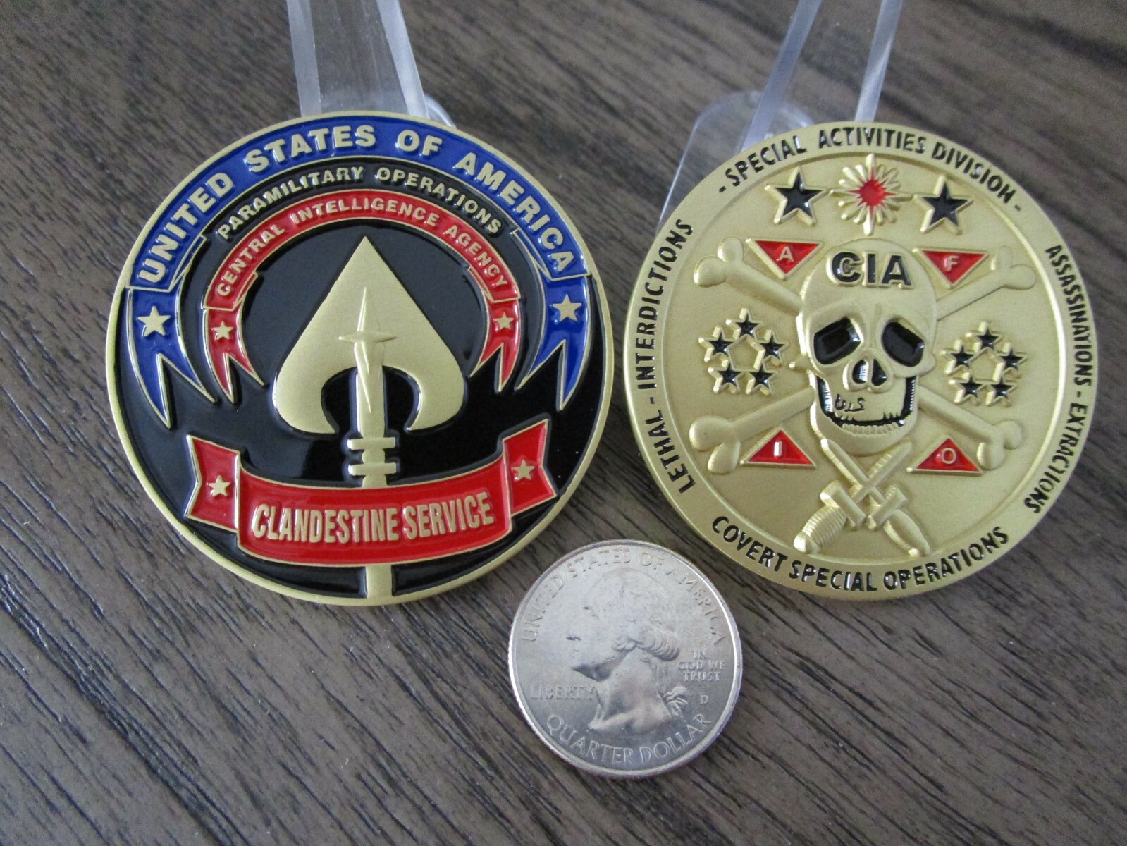 CIA Covert Special Operations Clandestine Service Lethal HUMINT Challenge Coin