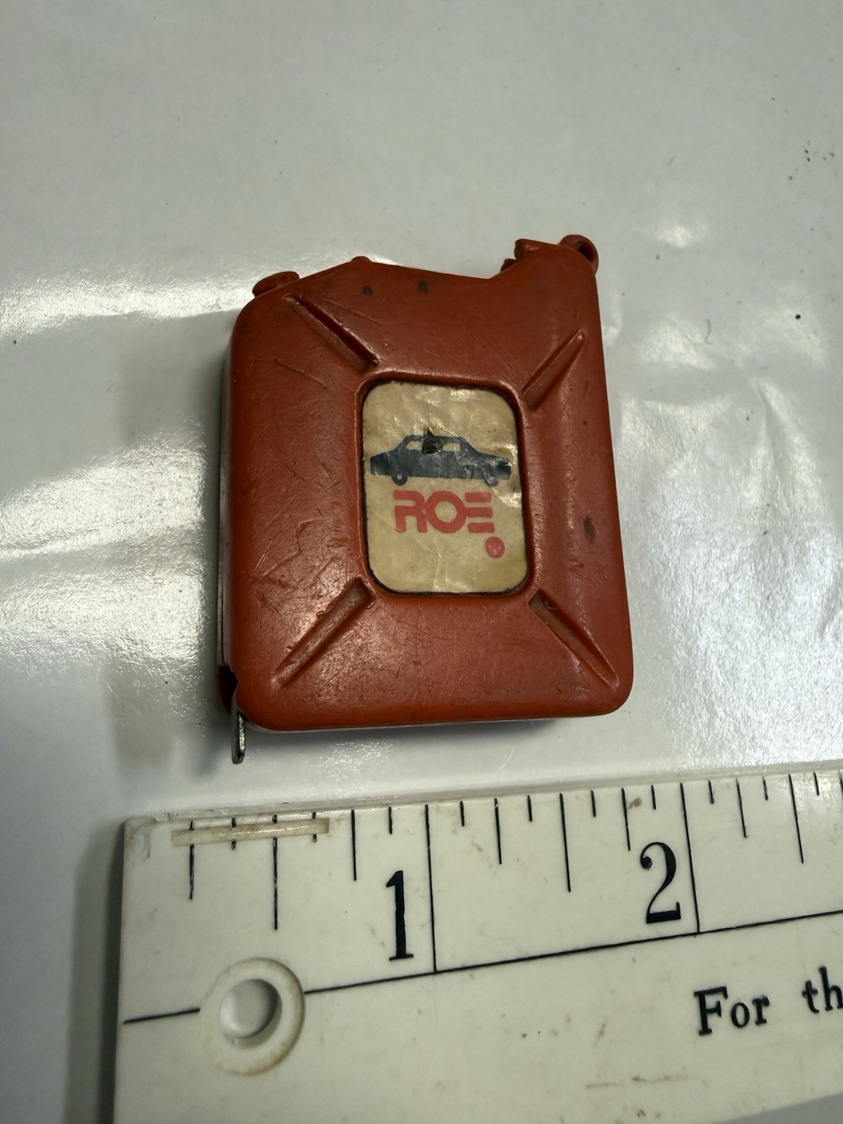 ROE Miniature JerryCan Old Vintage Gas Can Tape Measure Oil Gasoline Advertising
