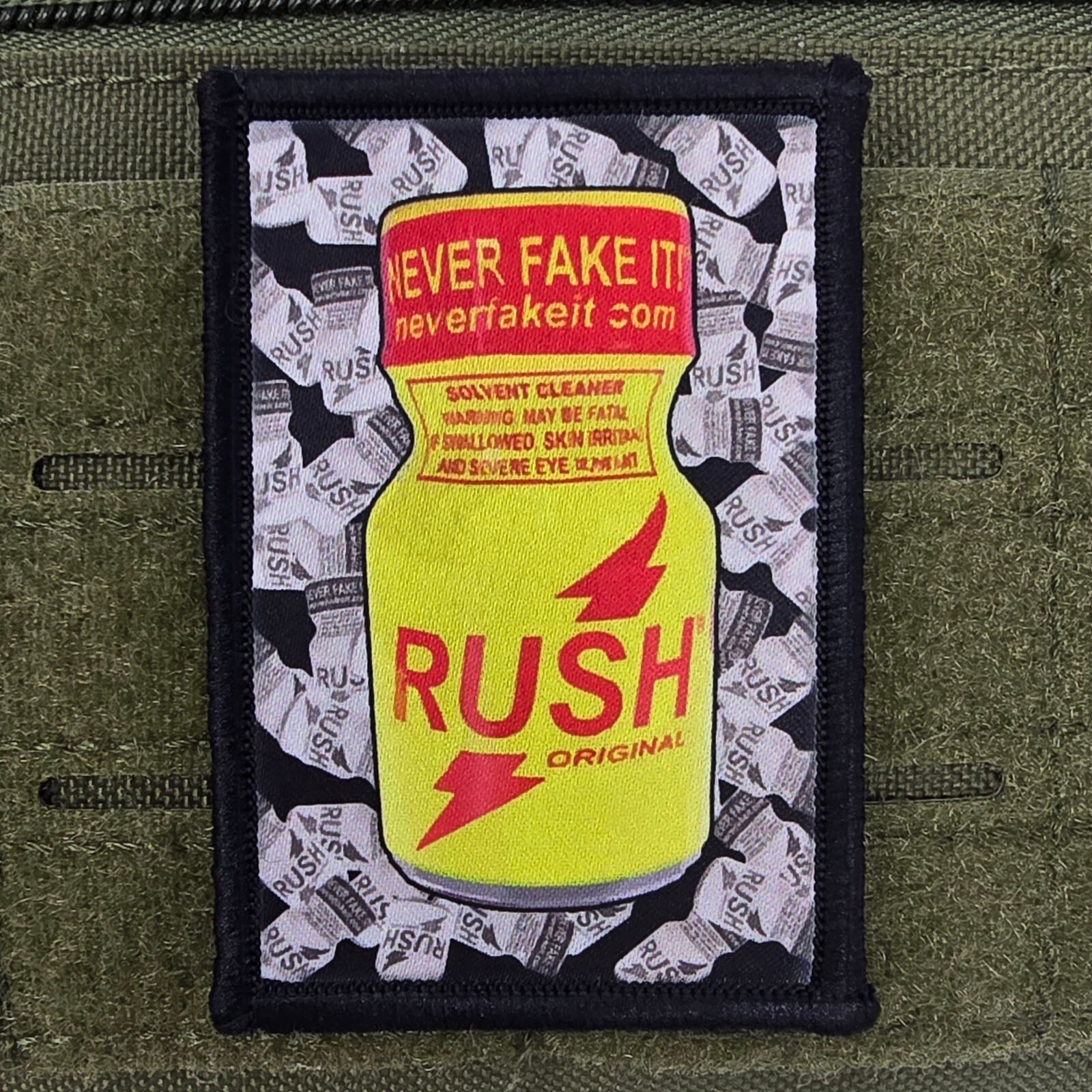 Rush Patch Poppers Moral Tactical Military Army USA Flag Hook & Loop 3×2