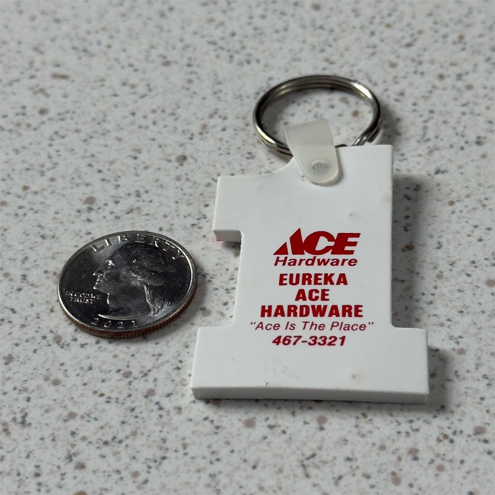 ACE Hardware Eureka Illinois Ace Is The Place #1 Keychain Key Ring #51107