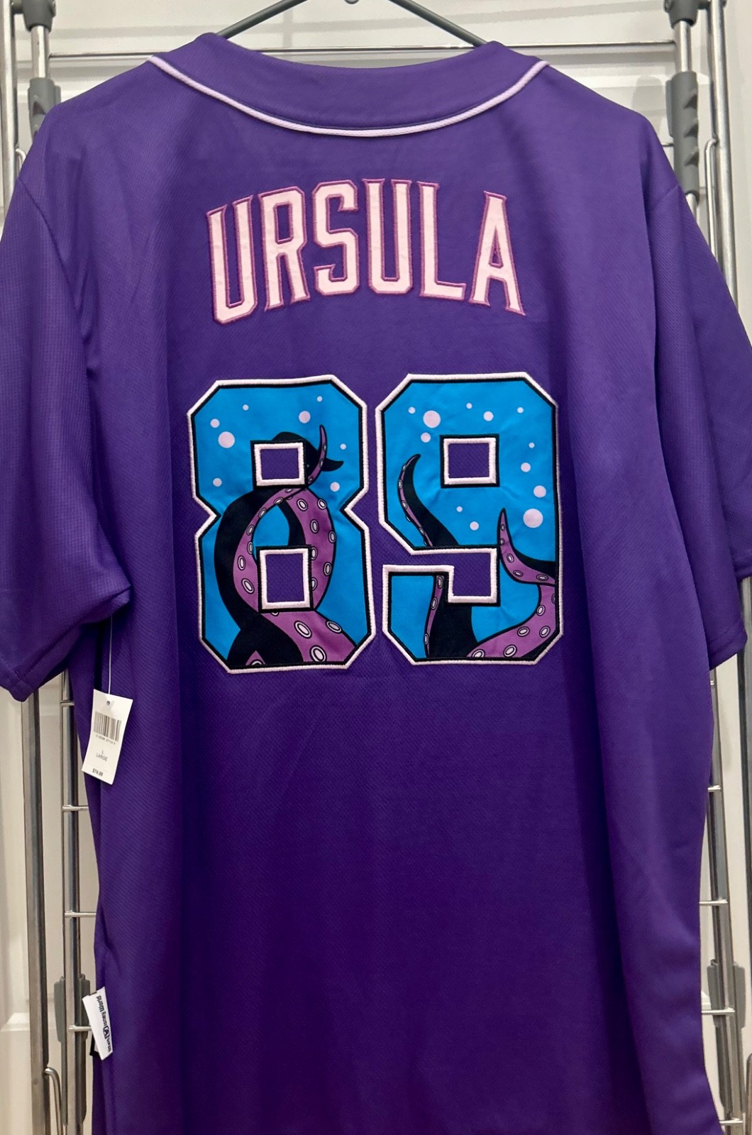 Disney Parks Disney World Villains Ursula Baseball Jersey Size: L NWT FLAWED