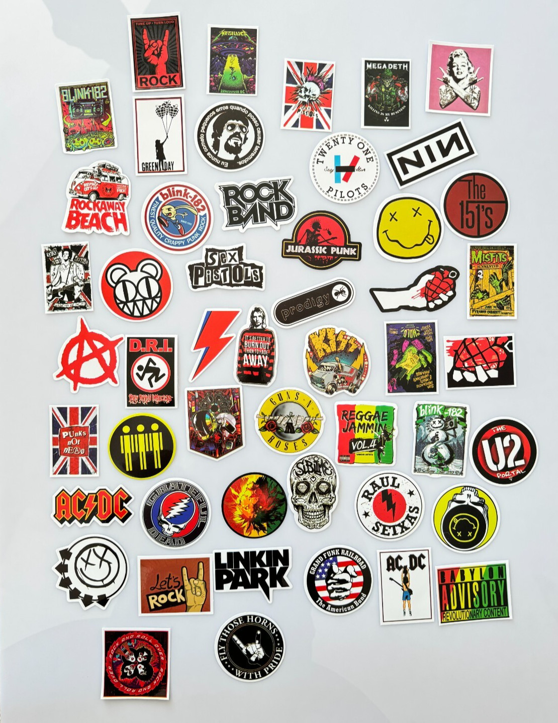 Sticker Set Decal 100 Pieces Stickerbomb Rock Band Punk Heavy Metal Music