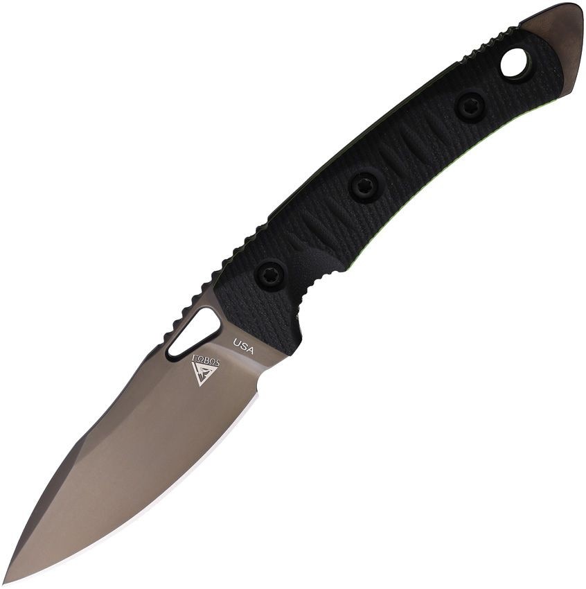 Fobos Knives Cacula Folding Knife Black Green 4.25in