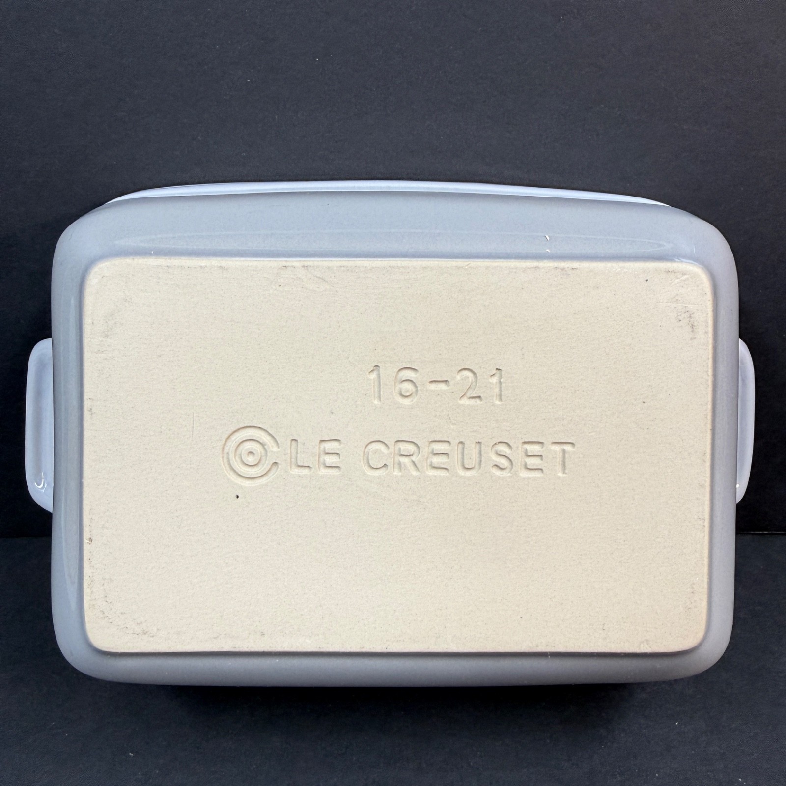 Williams Sonoma Le Creuset Rectangle Baker Dish Light Grey Stoneware 8×6 #16-21