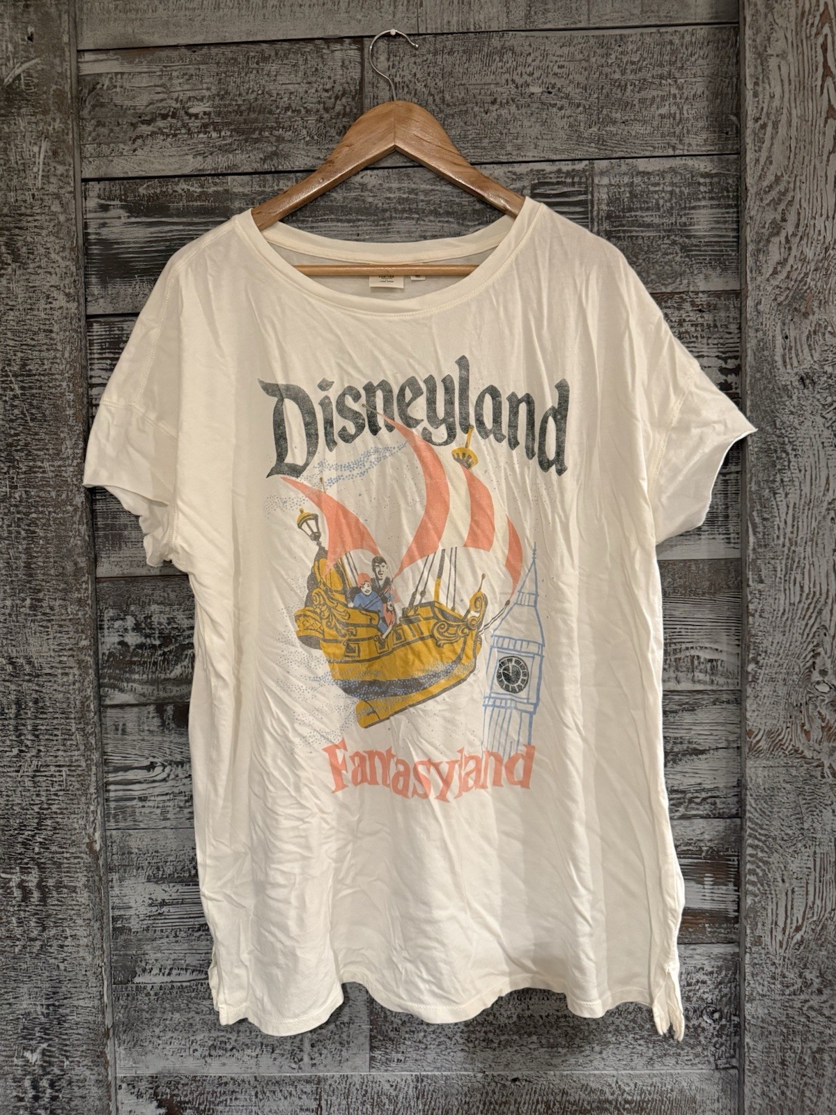 Disney Parks Disneyland Fantasyland By Junk Food T Shirt White Unisex Adults XL