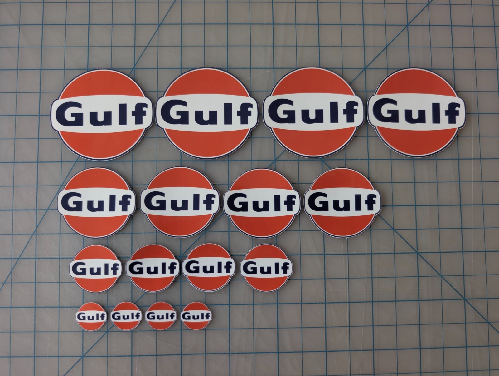 Gulf Oil Racing Sticker Decal