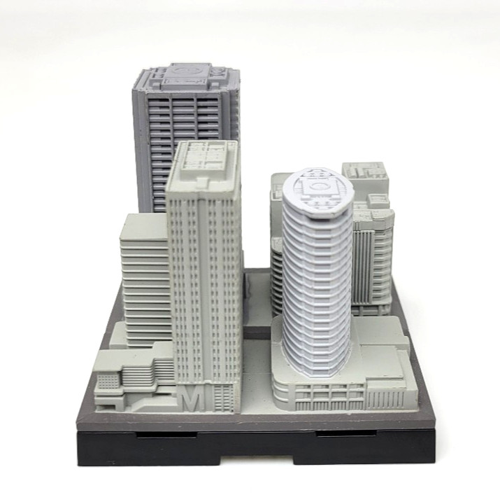 GEOCRAPER Medium-rise Set 3 Diorama Japan 2″ Mini Buildings Godzilla Gashapon