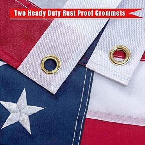 USA American Flag Embroidered 3x5FT Outdoor Heavy Duty Sewn Stripe US