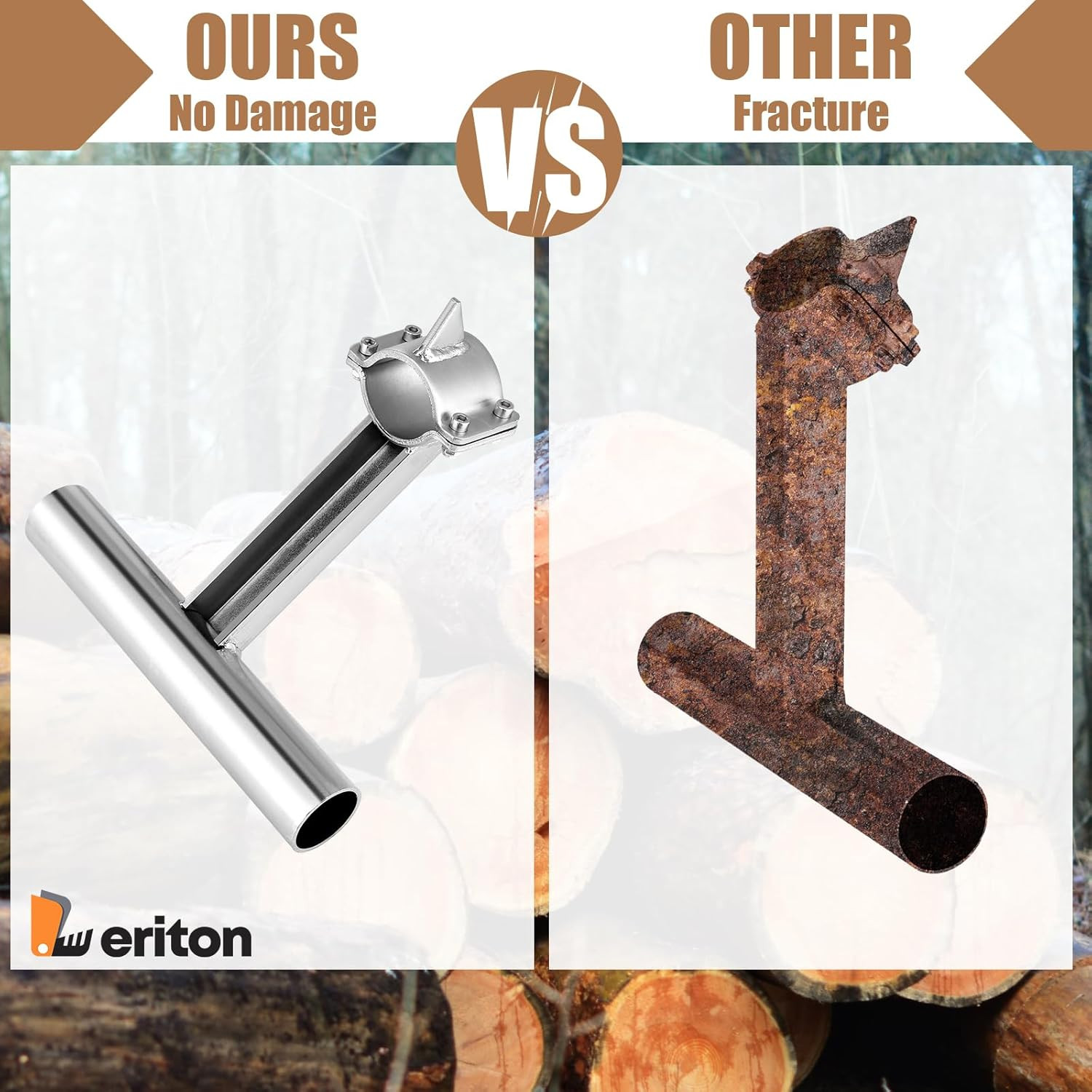 Log Stand Jack with Peavey Roller Tool Lifter for Efficient Log Cutting