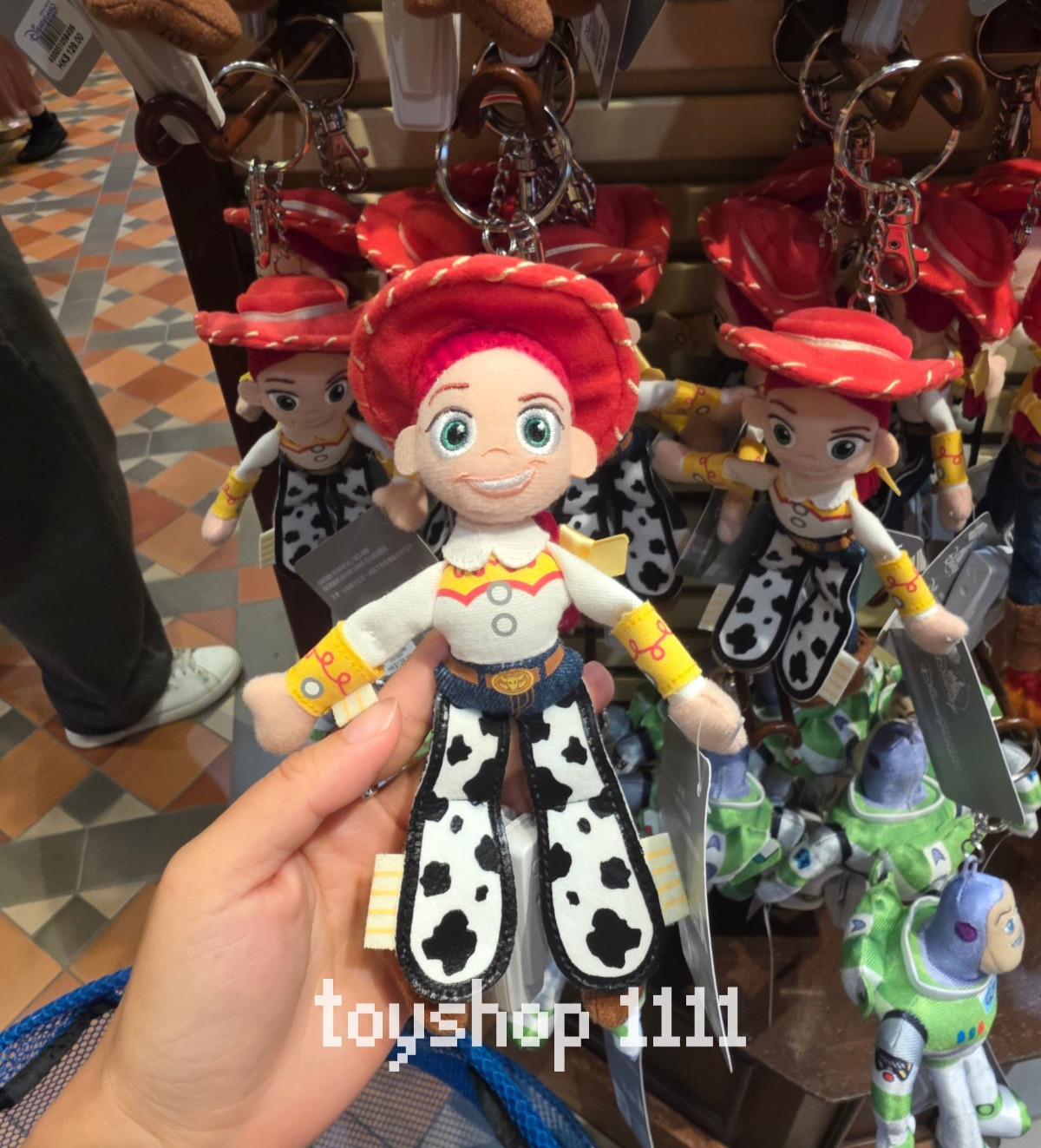 2026 Hong Kong Disney Toy Story Jessie Plush Keychain bag Charm Disneyland