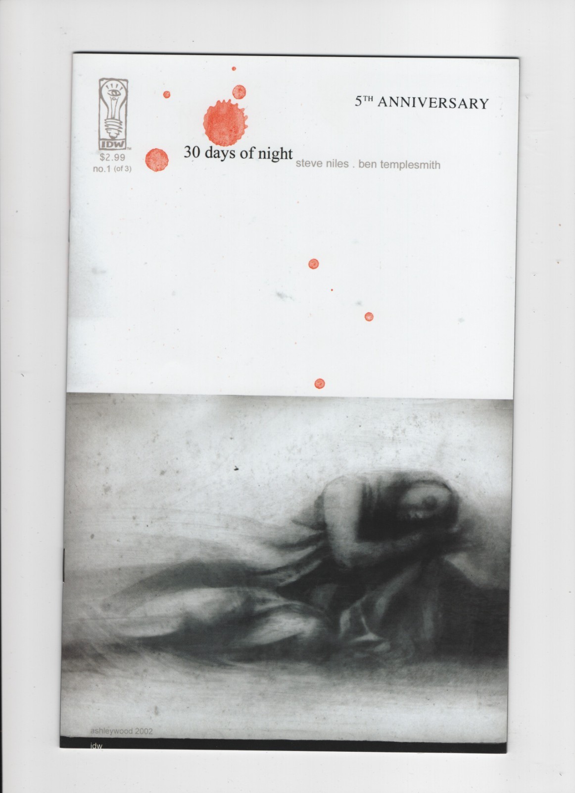 30 Days of Night #1 5th Anniversary Variant IDW Horror Comic 2007 1st Appearance