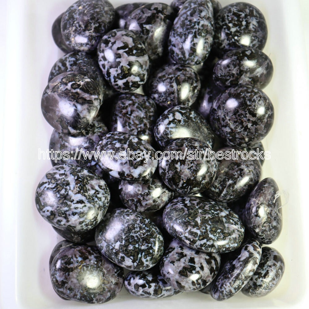 2.2lb Natural Large MERLINITE Mystic Tumbled Stone Shaman Psilomelane Gabbro