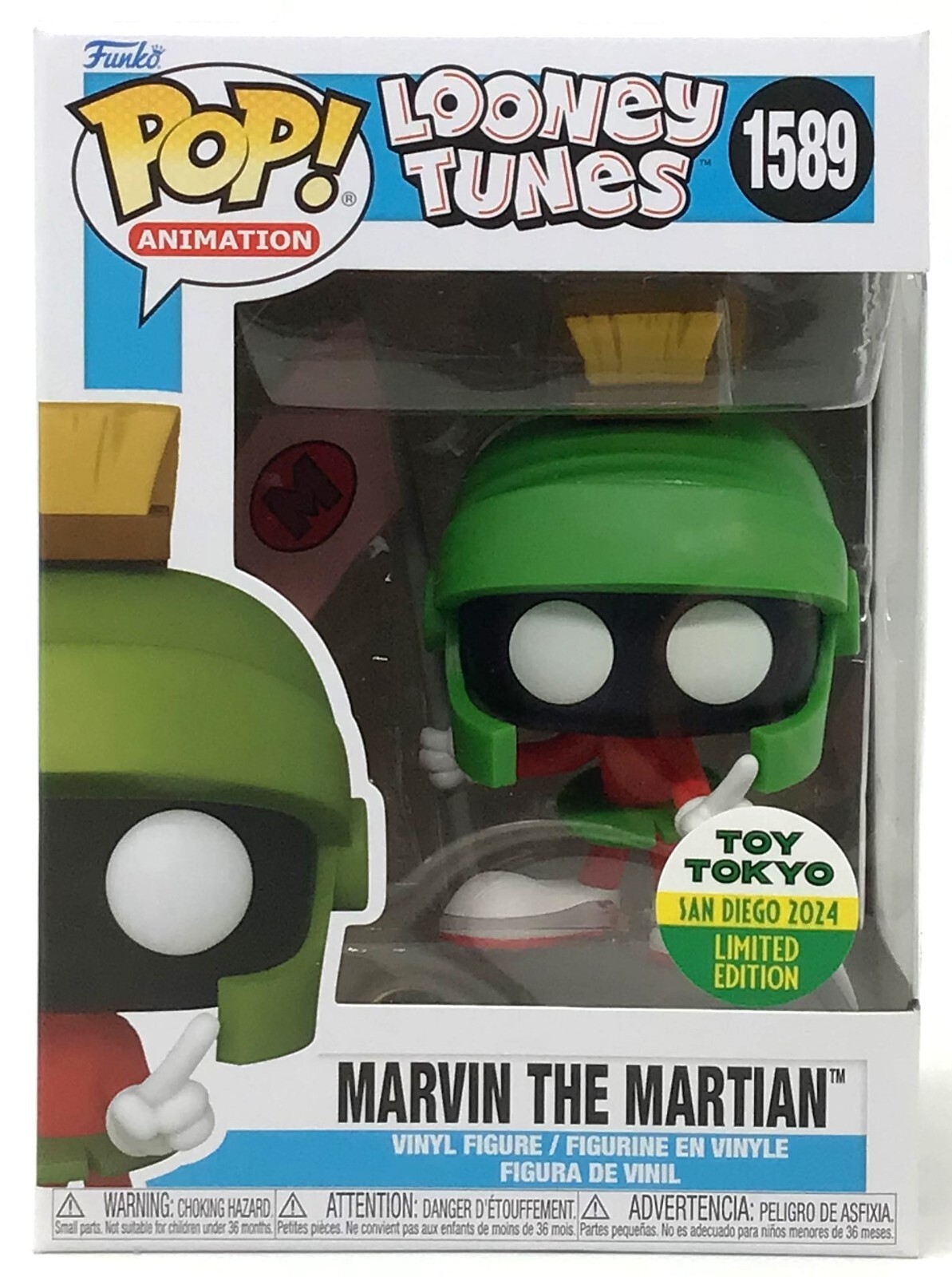 Funko Pop! Looney Tunes Marvin the Martian #1589 TT SDCC 2024 LE with Protector