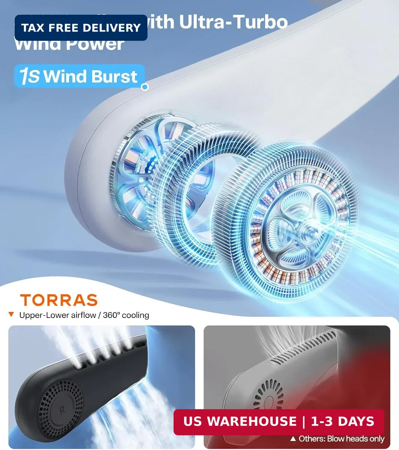 TORRAS COOLiFY Air 2026 Upgraded Neck Fan Air Conditioner, Dual-Airflow Pro Cool