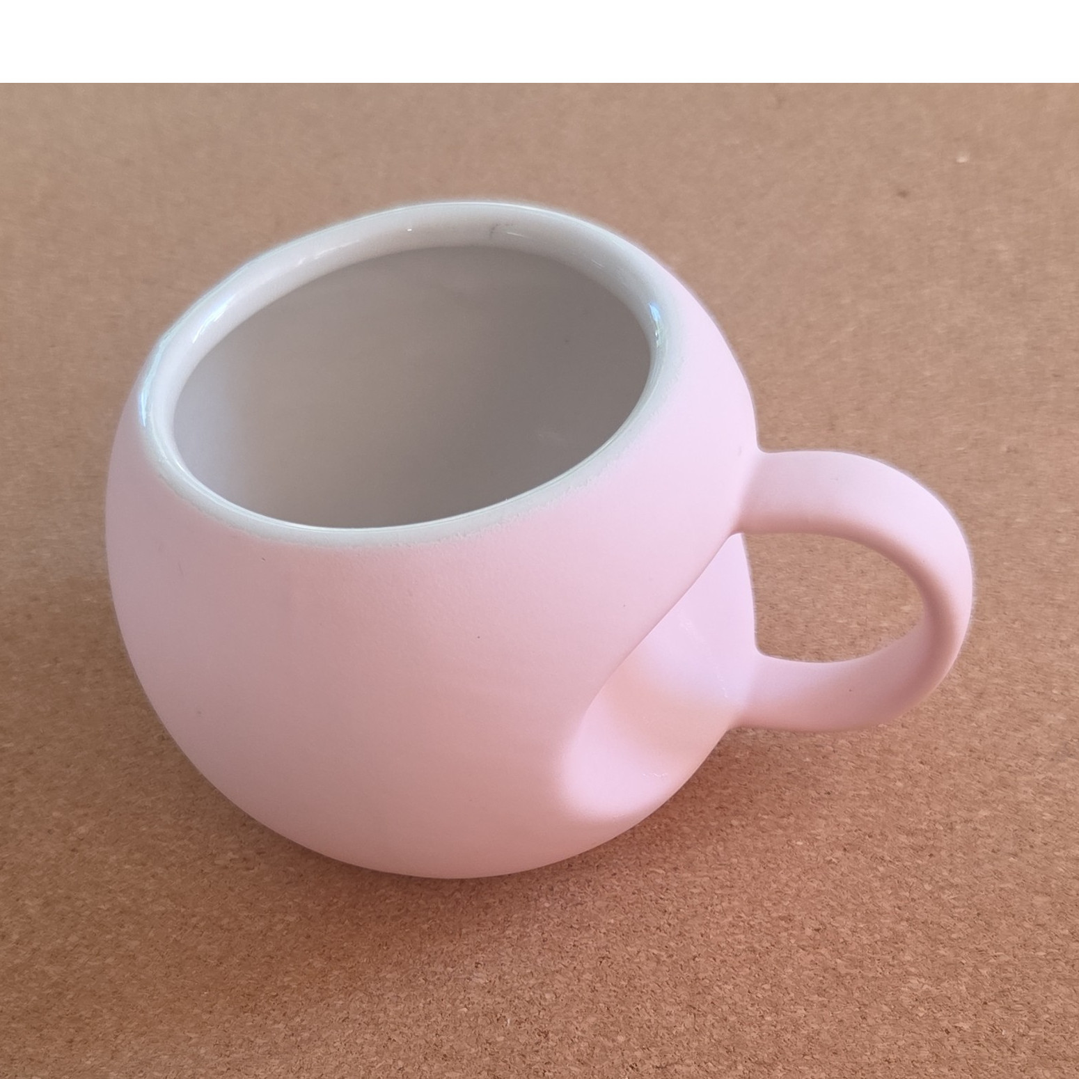 TYPO Pink Stoneware Mug with Handle Solid Color Round Shape Hand Wash Only