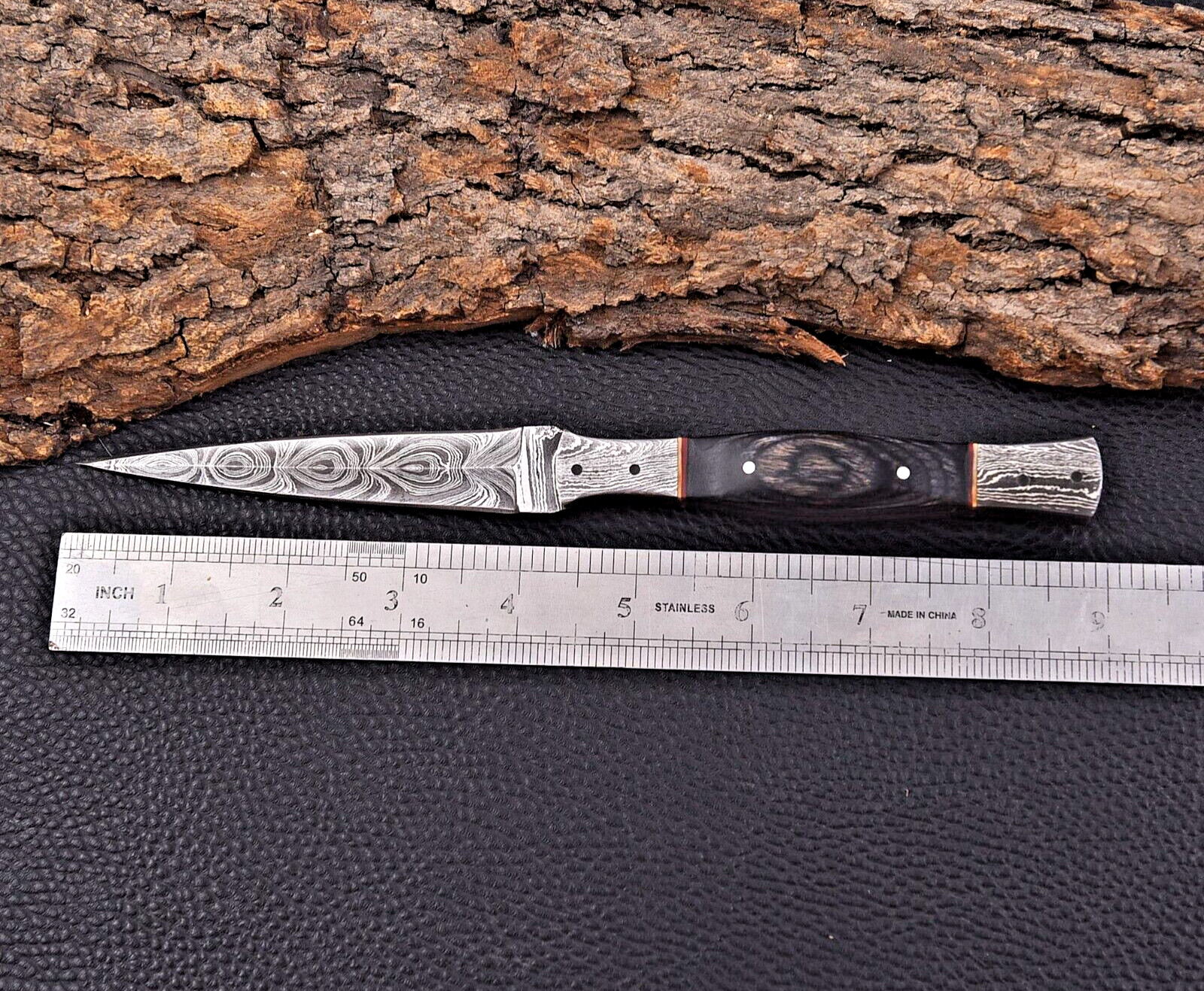 Custom HandMade Hunting Boot Knife Hand Forged Damascus Steel Blade 2841