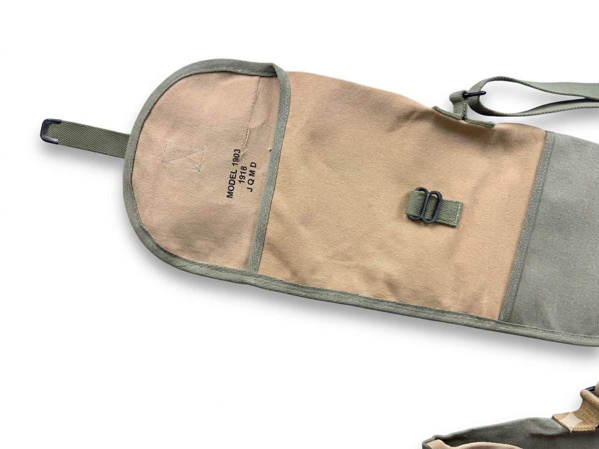 U.S. Army WWII&WWI Springfield Rifle Carry Case Marked Model 1903 1918 – J.Q.M.D