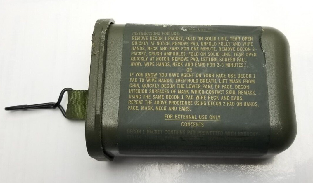 USGI Military Army Decontamination Kit M258A1 – Empty Plastic Storage Container