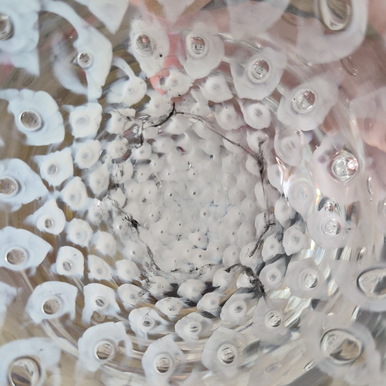 Glassybaby „Yes“ Clear Bubble Votive Candle Holder Hand Blown Seattle Glass