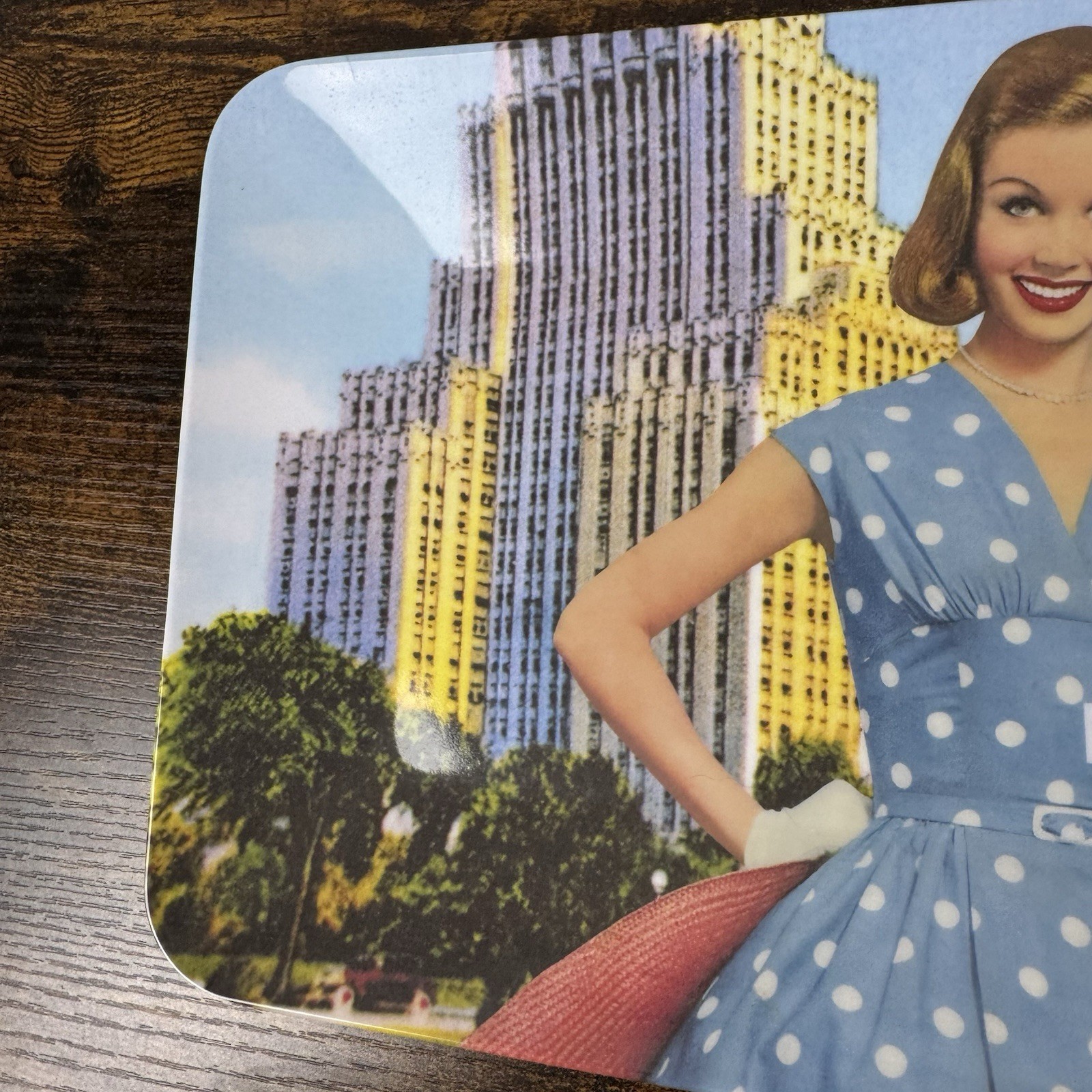 Anne Taintor Cocktails Novelty Trays Appetizer/Sandwich melamine MCM style
