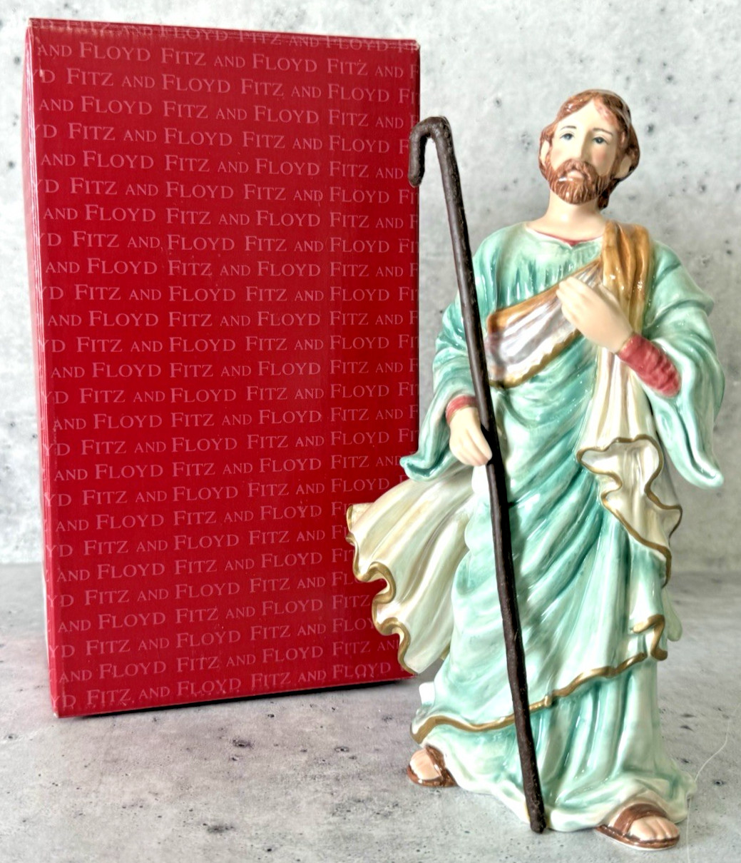 Fitz & Floyd Nativity Joseph Figurine 9.5″ 19/200 In Box Mint Cond