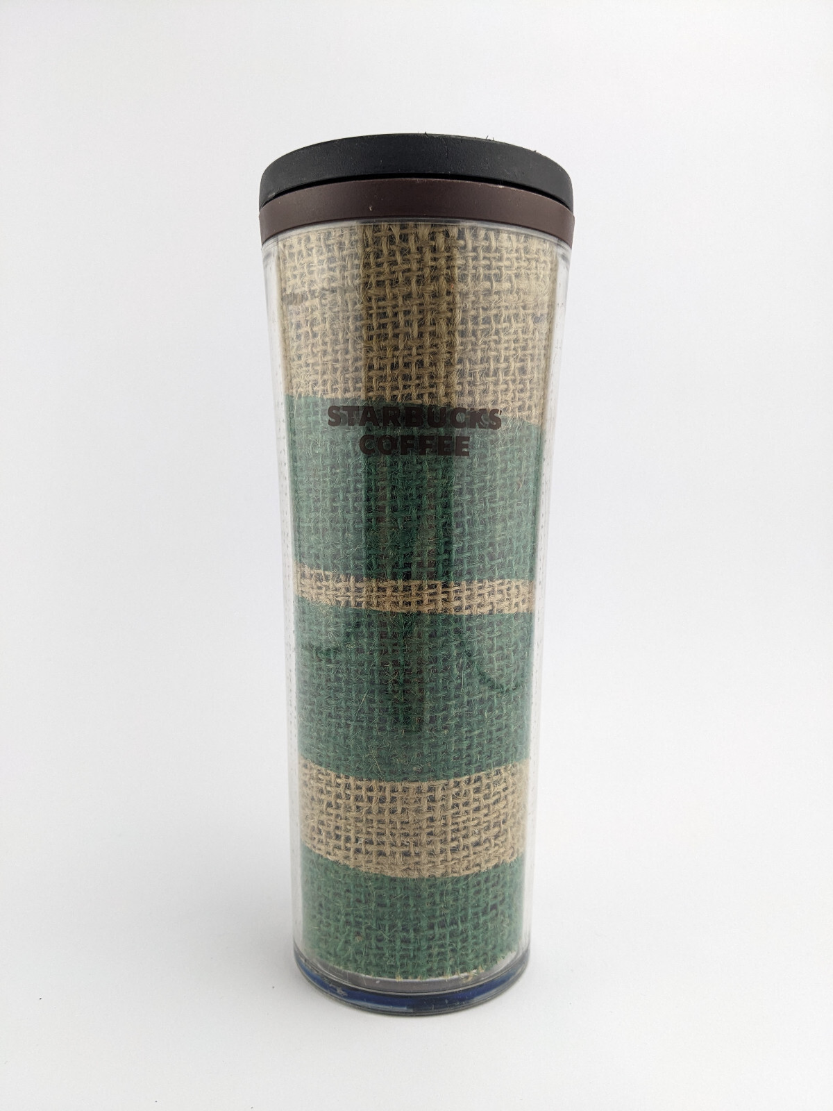 Starbucks 2010 – Raffia Burlap Hot Or Cold Cup Tall Tumbler 16oz