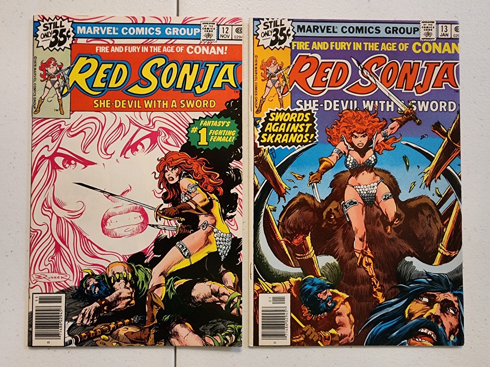 RED SONJA (1977) 1-15 Complete Series Marvel Comics