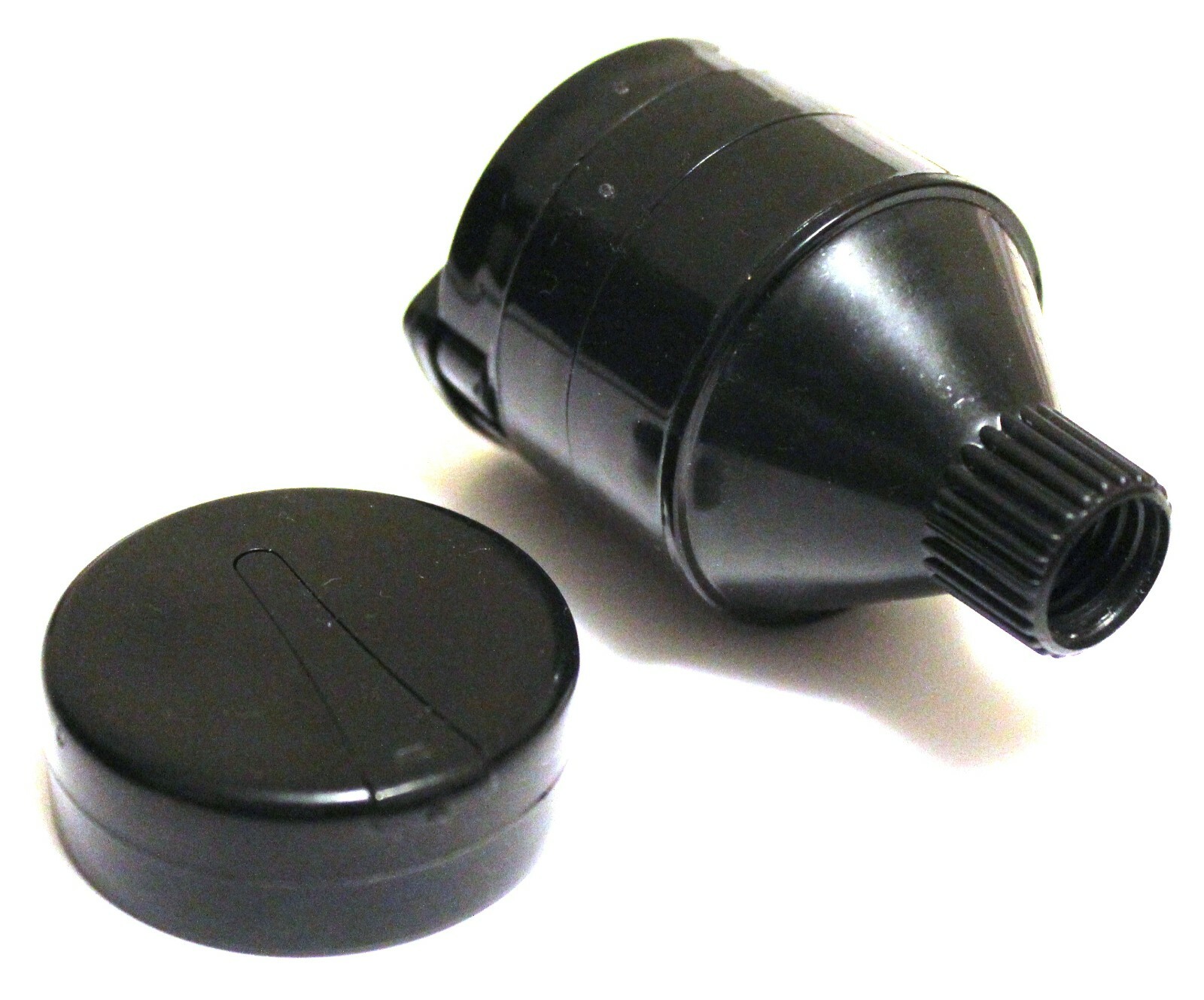 Plastic Spice Funnel Crank Grinder Hand Mill Dia 1.6 inch Portable w/ Glass Vial