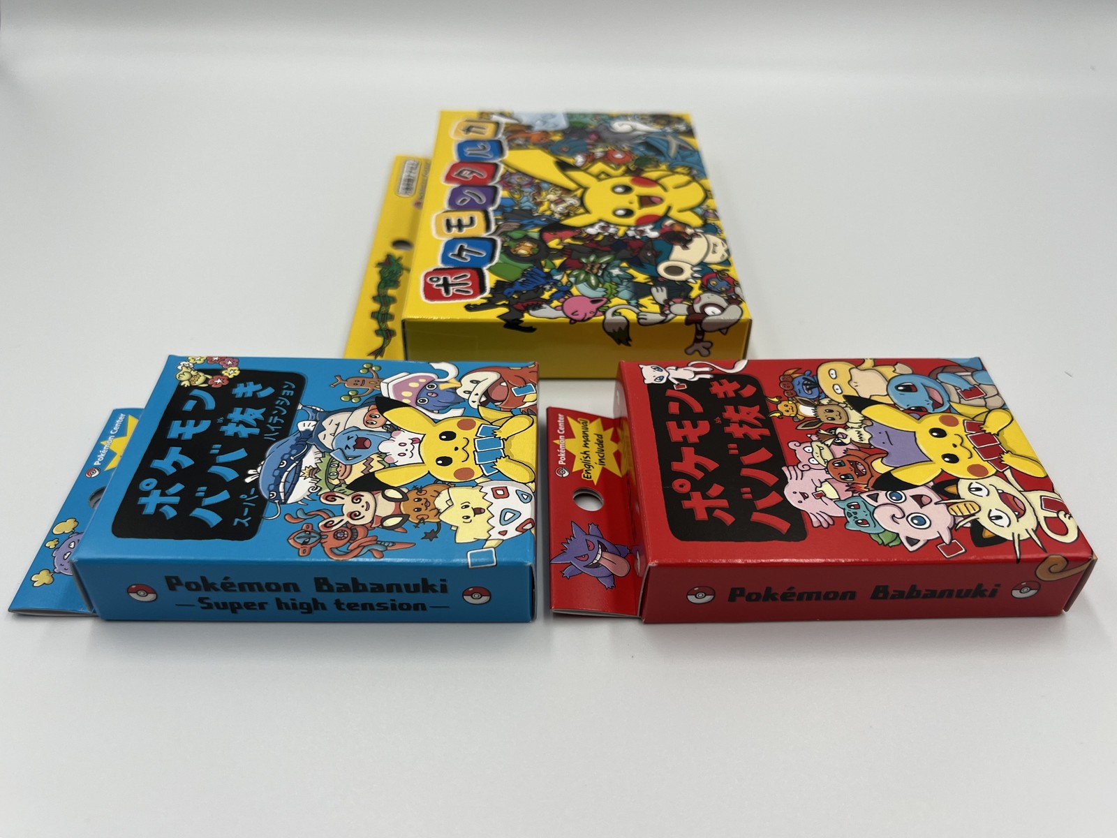 Pokemon Japanese Center Playing Cards Taruka & Babanuki Old Maid Set 3 Boxes