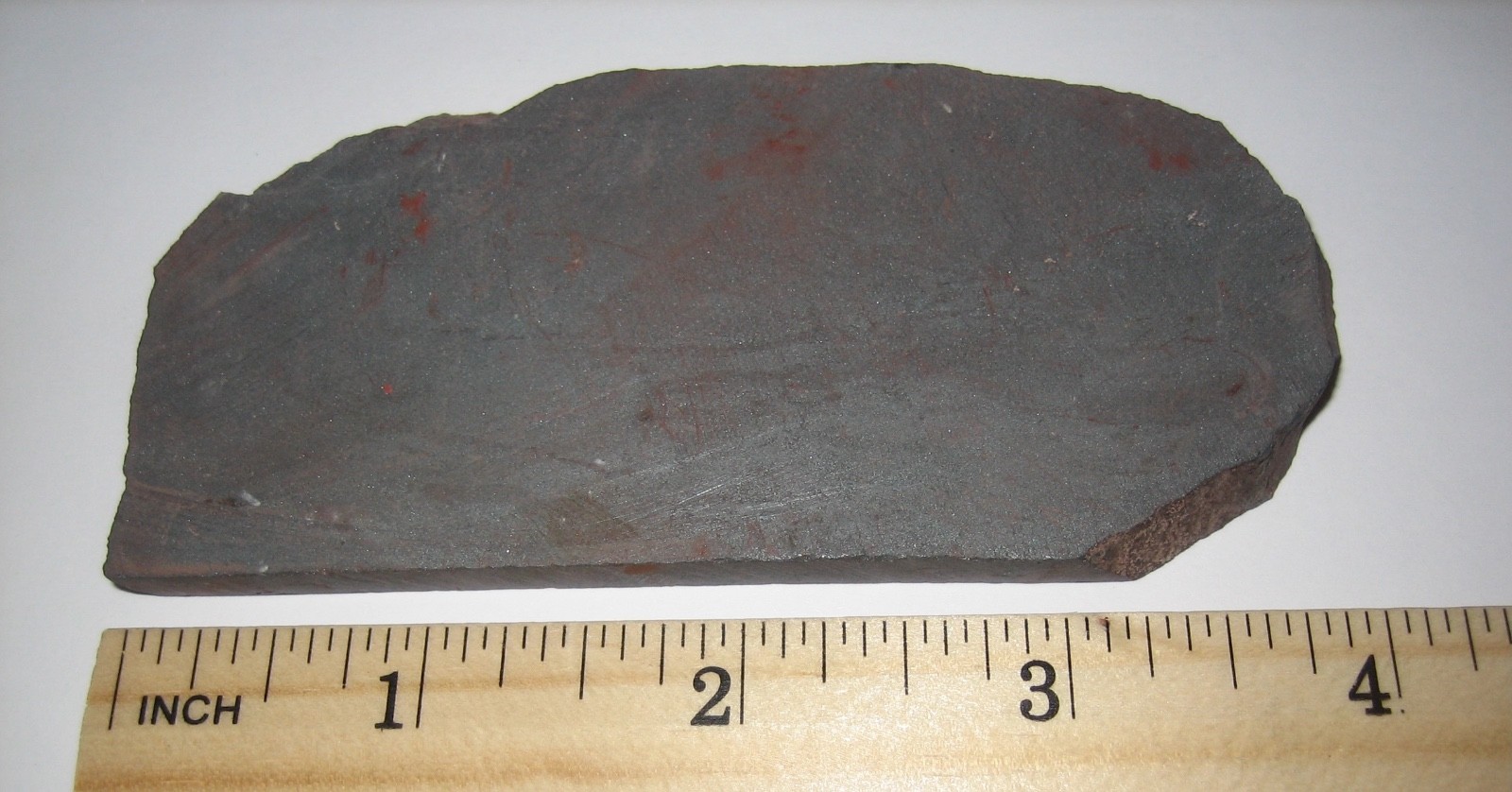 3.8″ x 1.7″ x 6mm SAW CUT NATURAL ROUGH HEMATITE CRYSTAL STONE SLAB ~ 129.2g *2