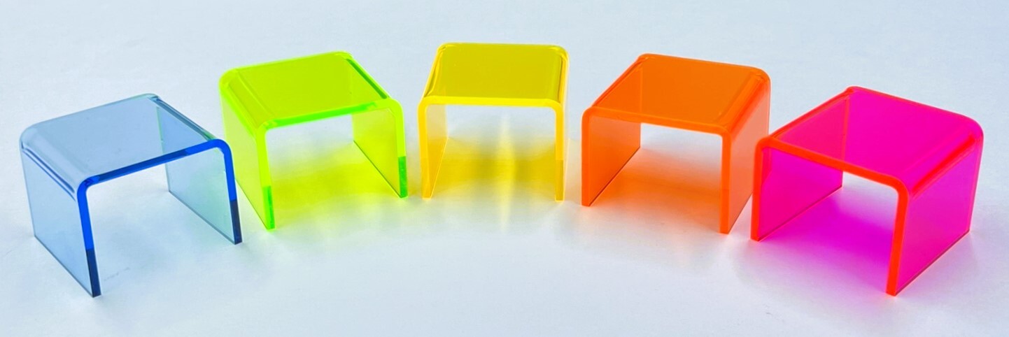 T’z Tagz 4x4x2 Multi-Color Single Unit Acrylic Home Decor or Showcase Riser