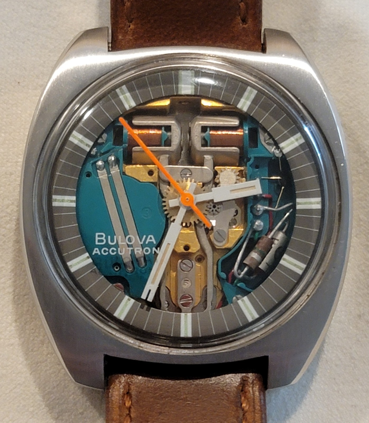 Restored 1969 Accutron 214 Stainless Spaceview #770 Men’s Watch Numbers Matching