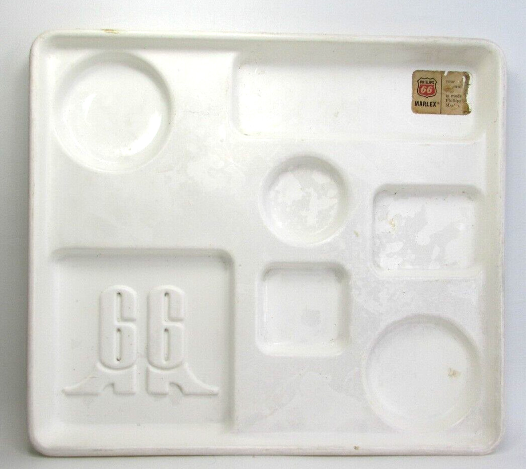 Vintage 1951 Phillips 66 Marlex Molded Lunch Meal Tray Polyethylene HDPE A